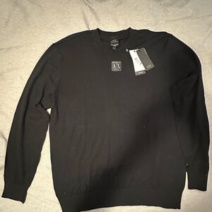Armani Exchange Men's Black Crewneck Sweater